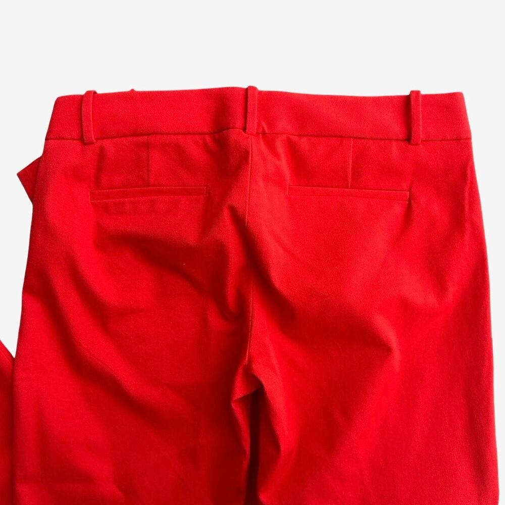 J.Crew Minnie Pants Women's 6 Tall Red Stretch Twill Preppy Work Quiet Luxury - Picture 2 of 9